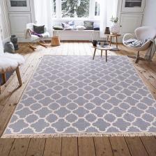 Markamanzi Collection Bercest Pamuk-Akrilik-Polyester Karışımlı Çift Taraflı Modern El Dokuması Kilim 60x120 cm