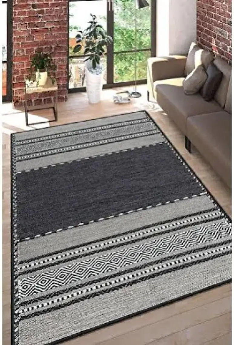 Homefesto Şönil Dokuma Kilim Dekoratif Özel Tasarım Dokuma Taban Yıkanabilir Kilim