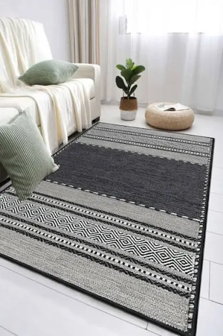 Homefesto Şönil Dokuma Kilim Dekoratif Özel Tasarım Dokuma Taban Yıkanabilir Kilim