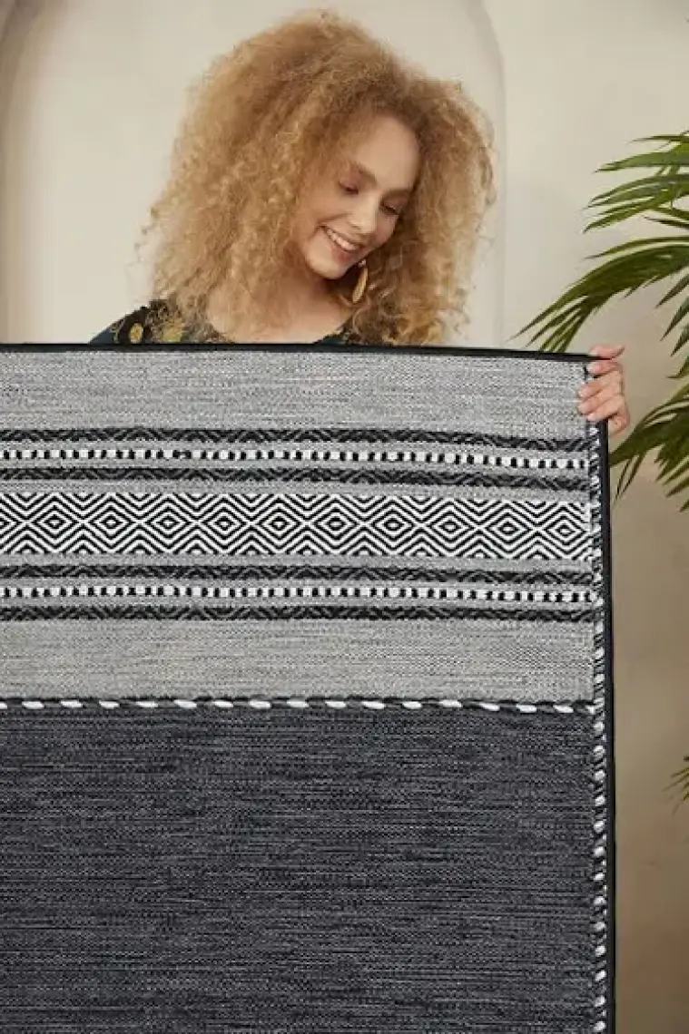 Homefesto Şönil Dokuma Kilim Dekoratif Özel Tasarım Dokuma Taban Yıkanabilir Kilim
