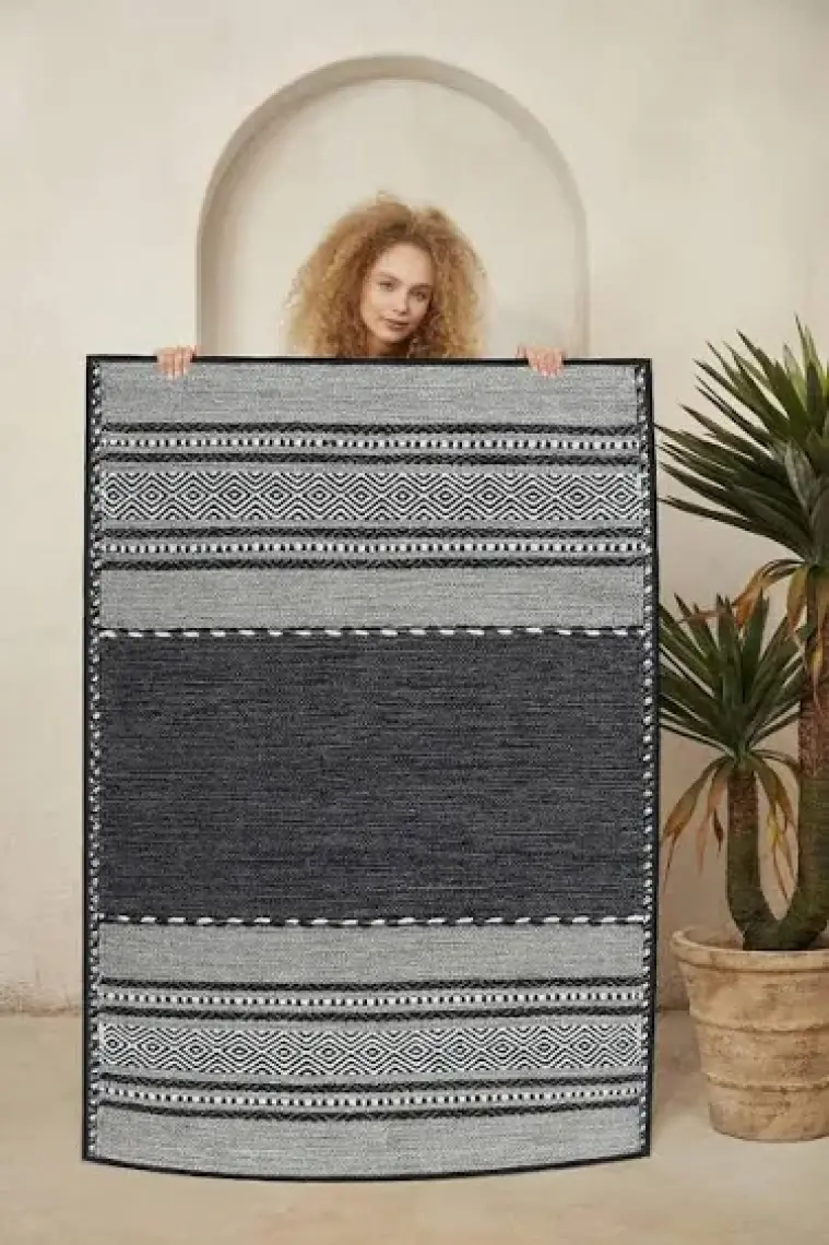 Homefesto Şönil Dokuma Kilim Dekoratif Özel Tasarım Dokuma Taban Yıkanabilir Kilim