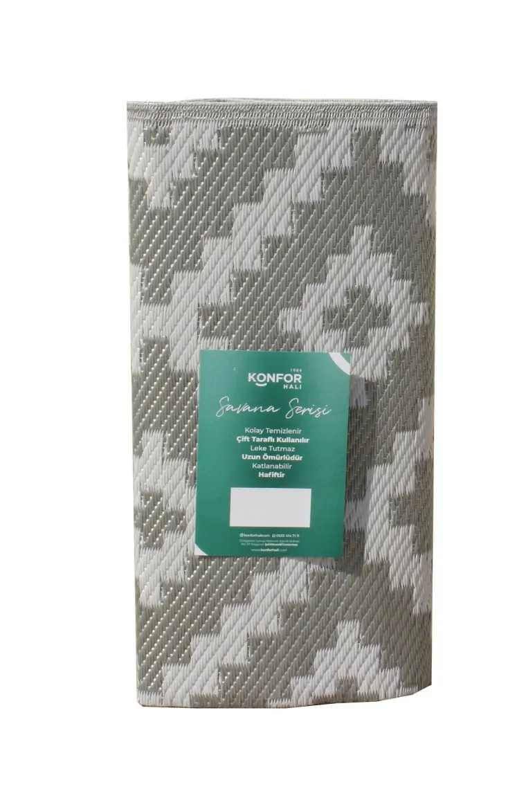 Savana 8805 Plaj Kamp Piknik Bahçe Halısı Balkon Teras Hasır Mat Savan Halı150x210