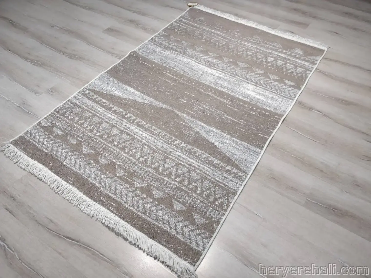 Eko Halı Arya Ar 06 Natural Yıkanabilir Pamuk Etnik Desen Kilim 120 x 180 cm