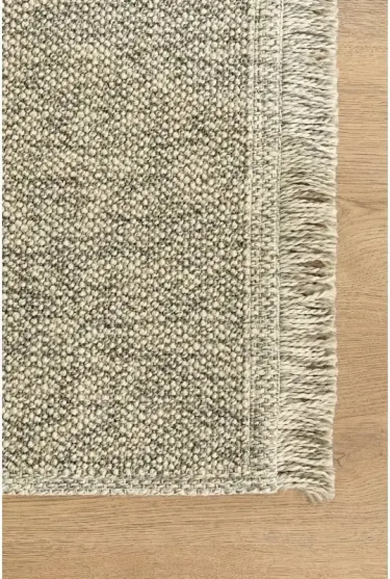 Ocean Home Textile Yıkanabilir Saçaklı Buklet Gri Renk Halı Kilim 120 x 180 cm