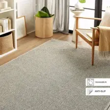 Ocean Home Textile Yıkanabilir Saçaklı Buklet Gri Renk Halı Kilim 120 x 180 cm