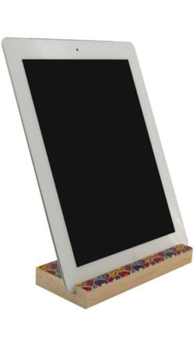 Nyn Ahşap Table Tutacağı,tablet Altlığı Baskılı Model