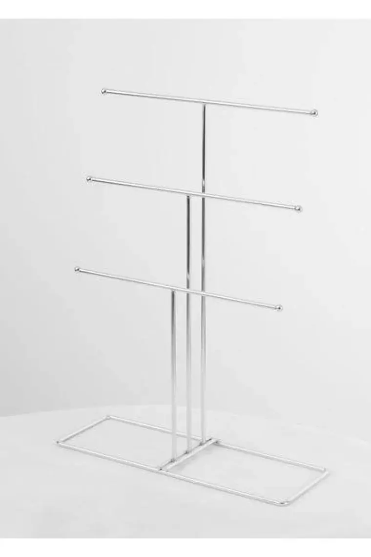 Lüks Gümüş Kaplama Takı Organizeri – Paslanmaz Çelik, 30X10X40 cm