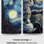 Pi Papers Yıldızlı Gece Kedi Posteri, Akıllı Kağıt Premium Eşsiz Tasarım Poster, Van Gogh Tablo,duvar Posteri