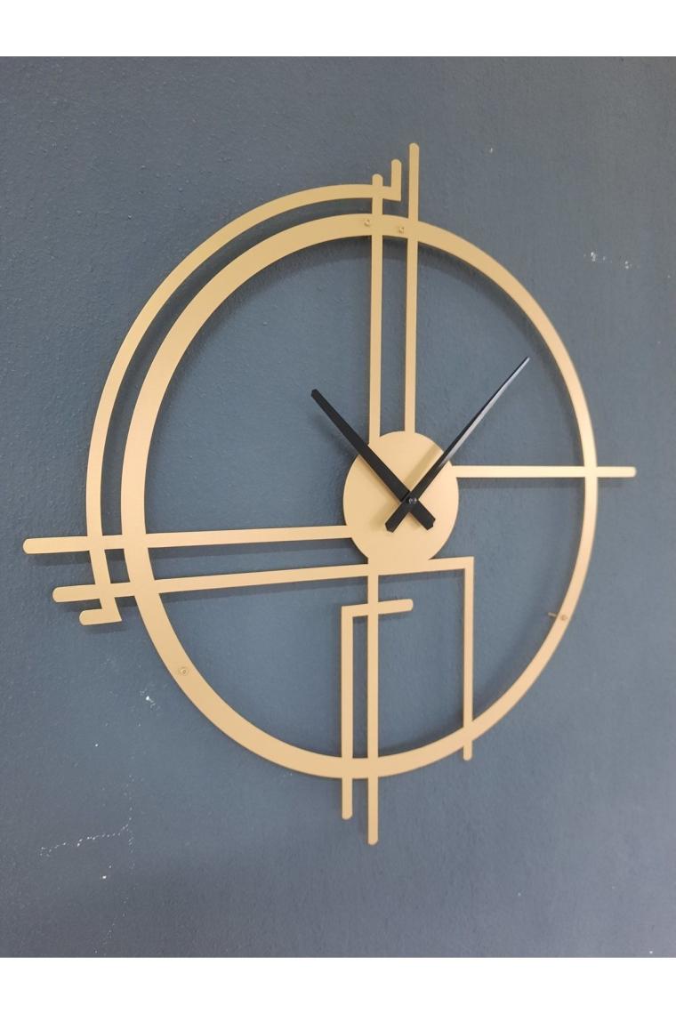 Querencia Metal Gold - Altın Duvar Saati 1,5 Mm Kalınlık 60x60 Cm