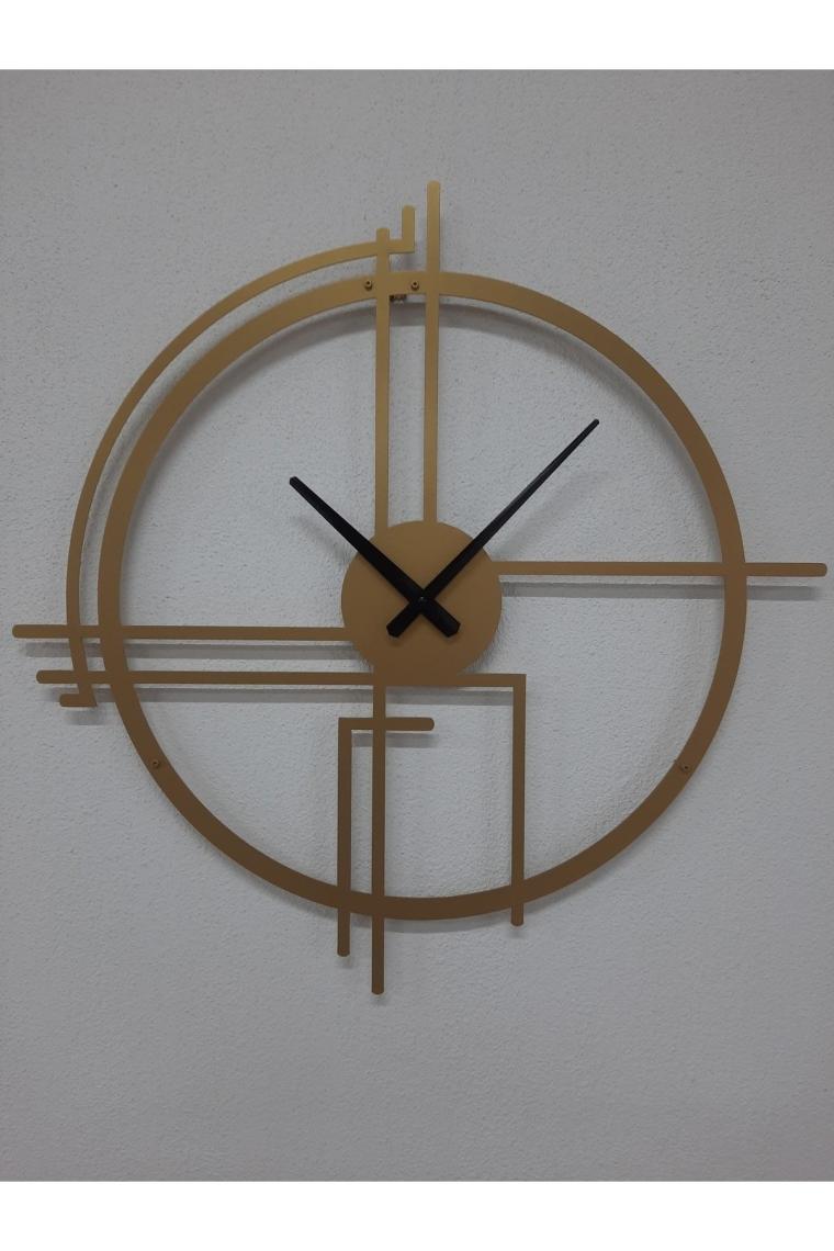 Querencia Metal Gold - Altın Duvar Saati 1,5 Mm Kalınlık 60x60 Cm