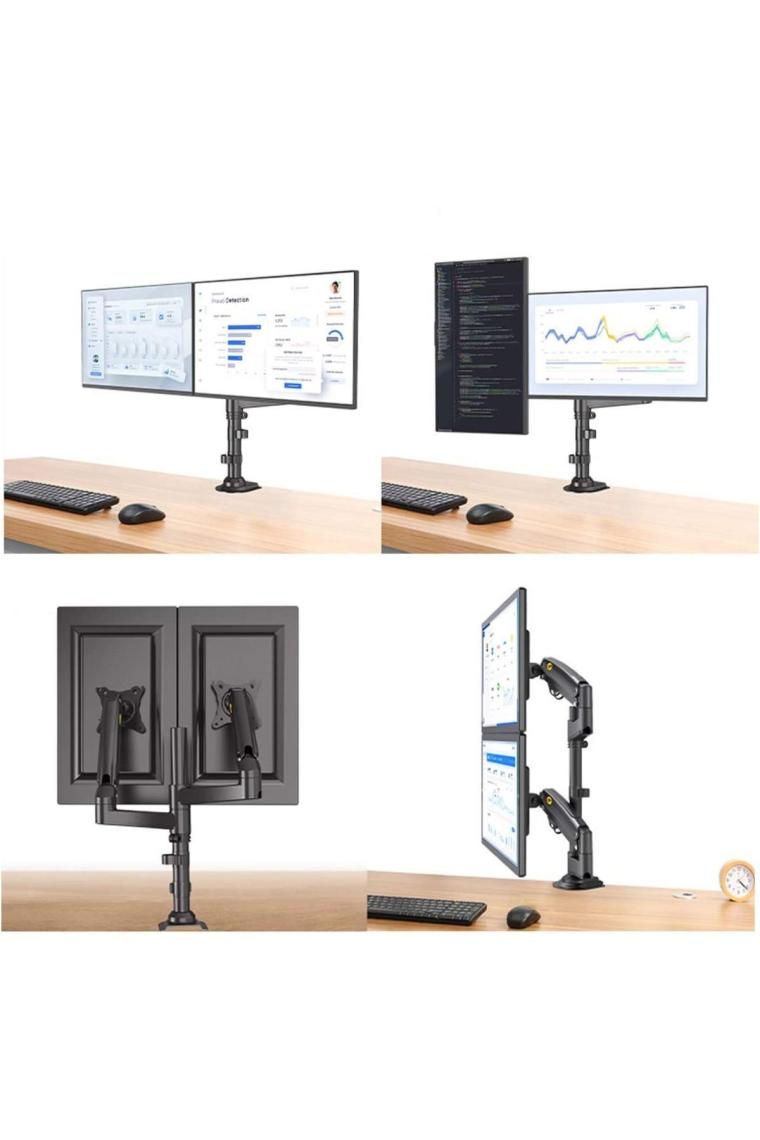 Nb Ergonomic Nb H180 17"-27" Çift Kol Amortisörlü Monitör Kolu 2-9 Kg Monitör Standı