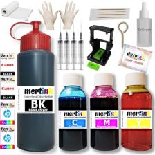 Mertink Canon Pg 46 cl 56 Kartuş Dolum Seti  500ML SİYAH+3X100ML Renkli Mürekkep