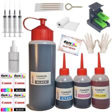 Canon Pixma E3440 Pg46 Cl56 Yazıcı Uyumlu Kartuş Dolum Seti 500ml Siyah+3x100ml Renkli Mürekkep