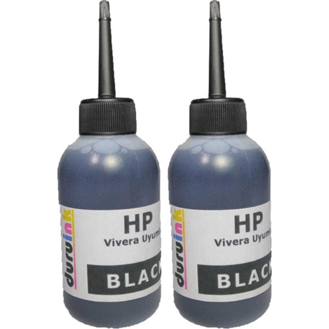 Duruink Hp 2600 2620 2630 2632 Kartuş Mürekkep Dolum Seti 2x100 ml Siyah