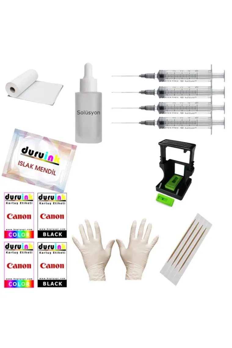 Mertink Hp Deskjet 2710-2721-305 Yazıcı Kartuş Dolum Seti 500ML SİYAH+3X100ML Renkli Mürekkep