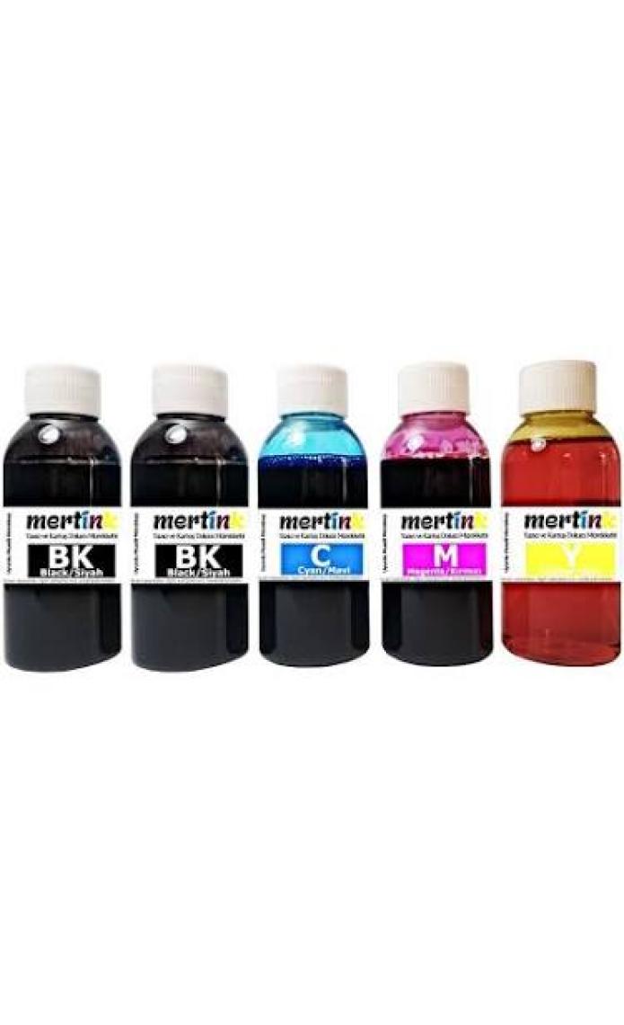 Mertink Canon E404 E414 Yazıcı Uyumlu Kartuş Dolum Seti  5 Li Set 5X100ML Mürekkep