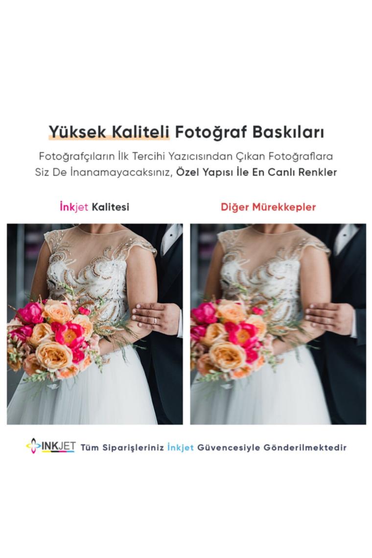 HP Deskjet HP 2710/hp 2720 Yazıcı Uyumlu Hp 305 Kartuş Dolum Seti 4x100ml