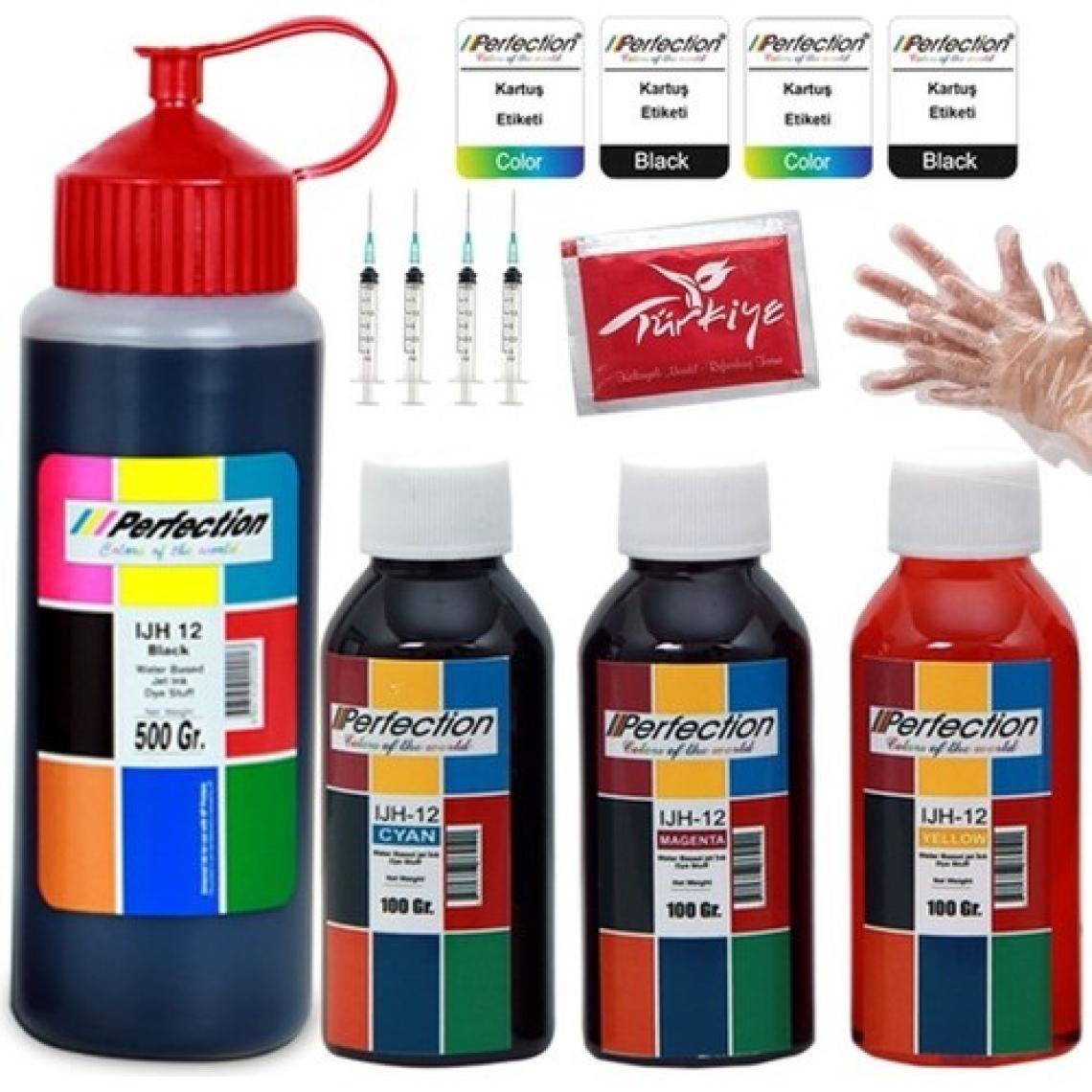 Perfection Hp Deskjet 4130 - 2723 - 2710 - 2720 - 2721 - 4110 - 4120 -4121 Uyumlu Kartuş Dolum Seti 500 ml + 3 x 100 ml