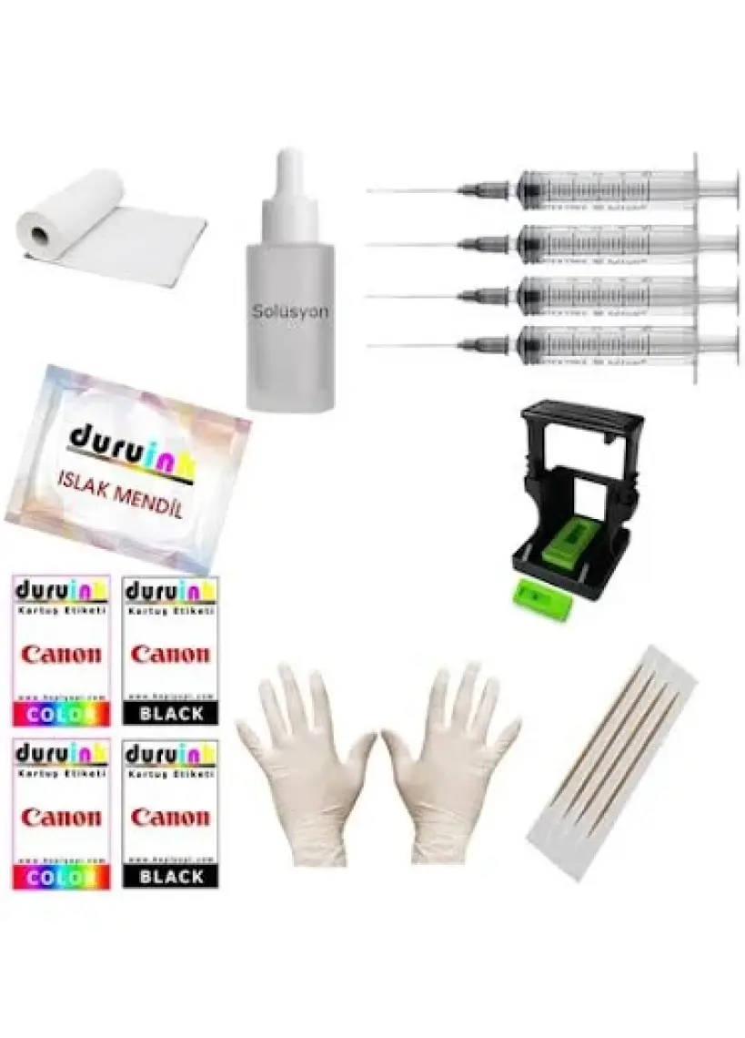 Mertink Hp F2179 F2180 F2185 (21 22) Kartuş Dolum Seti  5 Li Set 5X100ML Mürekkep