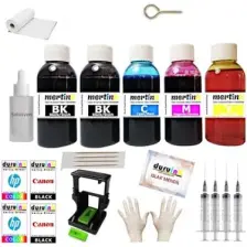 Mertink Hp F2179 F2180 F2185 (21 22) Kartuş Dolum Seti  5 Li Set 5X100ML Mürekkep
