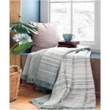 Özdilek Pamuklu Tv Diz Battaniyesi Tek Kişilik 130x170 Striped Mint 3396