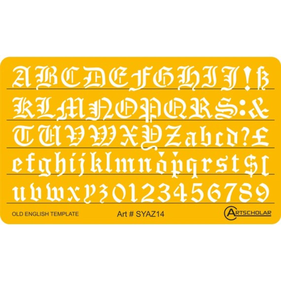 Artscholar Kaligrafi Yazı Şablonu Old English Style SYAZ14