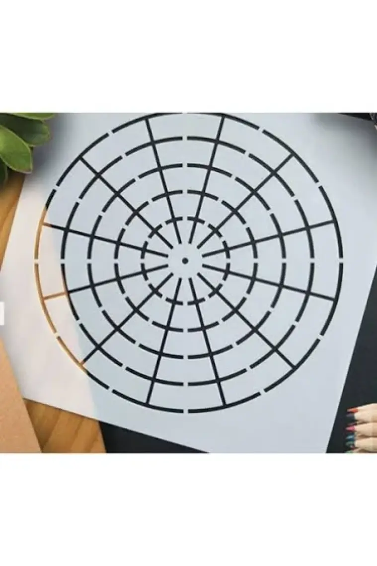 Mandala Art Fabric Dot Mandala Teknik Şablon 3'lü Set Mandala Tekniğiyle Dot Mandala Yapmak Isteyenler Için