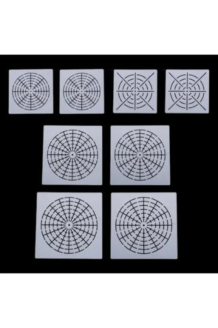 Mandala Art Fabric Dot Mandala Teknik Şablon 3'lü Set Mandala Tekniğiyle Dot Mandala Yapmak Isteyenler Için