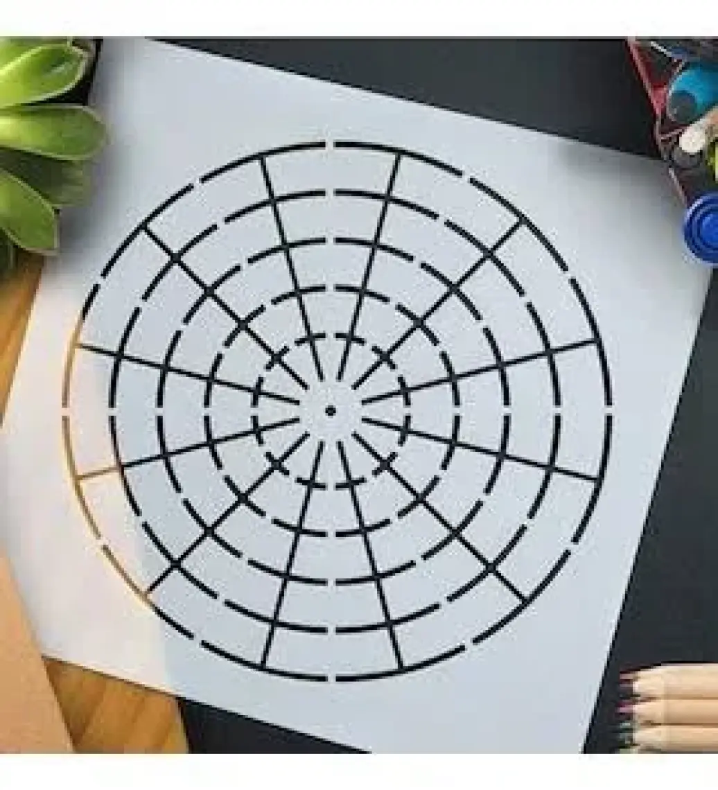 Mandala Art Fabric Dot Mandala Teknik Şablon 3'lü Set Mandala Tekniğiyle Dot Mandala Yapmak Isteyenler Için