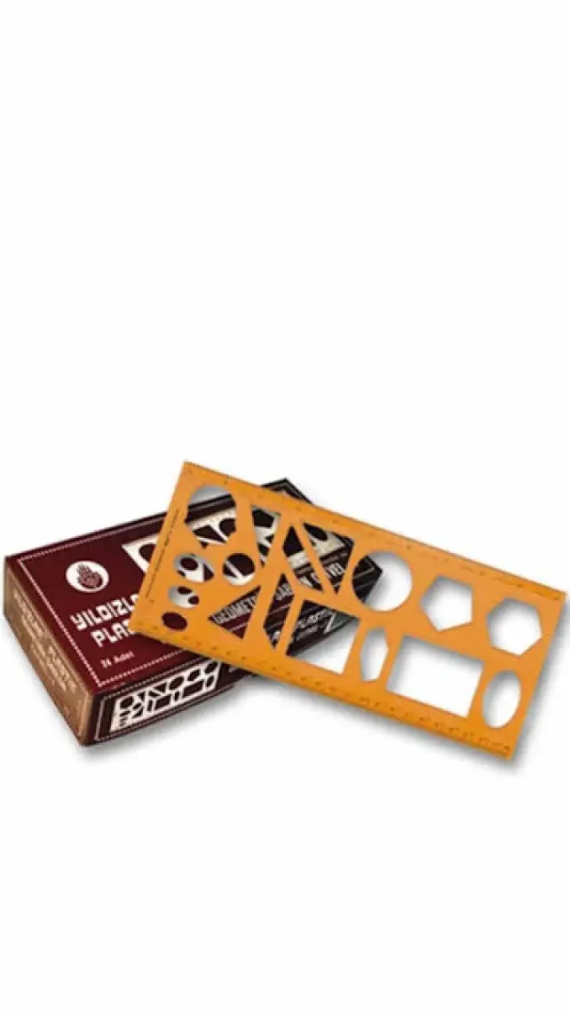 Yıldızlar Kod:040 Geometrik Şablon Cetvel 1,25 cm