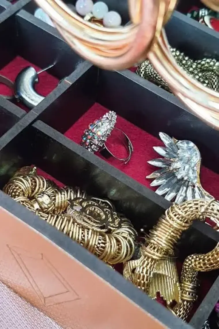 Design Otto Diamond Small Organizer Kozmetik Makyaj Kolye Küpe Yüzük Takı Kutusu Düzenleyici
