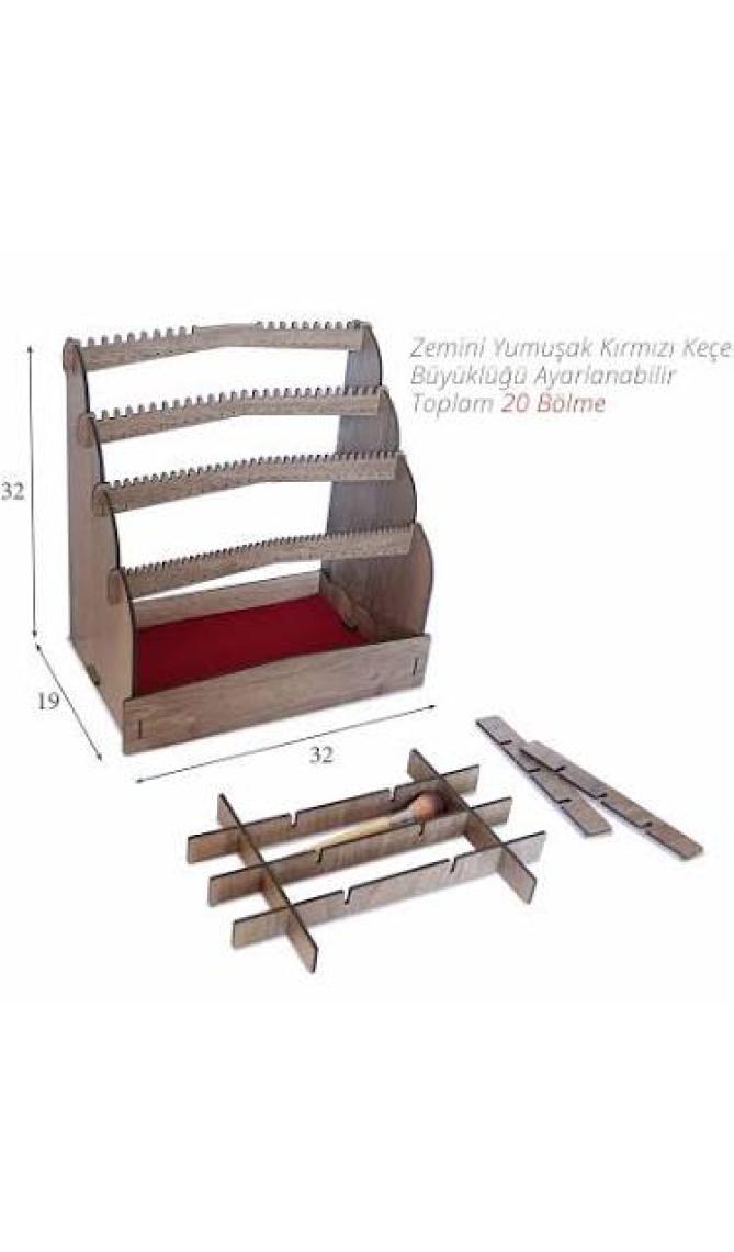 Design Otto Diamond Small Organizer Kozmetik Makyaj Kolye Küpe Yüzük Takı Kutusu Düzenleyici