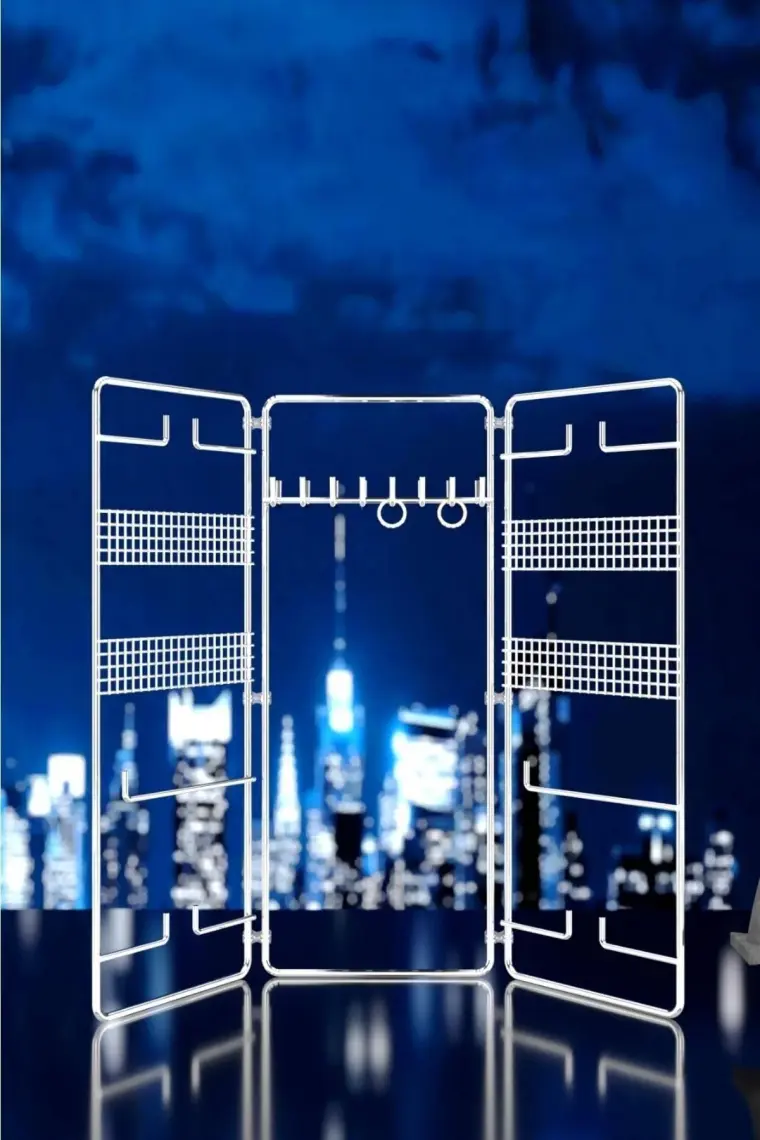 Tekno-tel Teknotel Taki Aksesuar Standi Dekorati̇f Organi̇zer Krom EG210