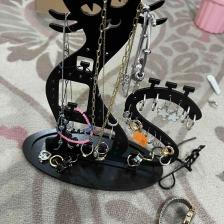 Takı Standı Kedi Figürlü Takı Küpe Standı Ahşap Takı Kutusu