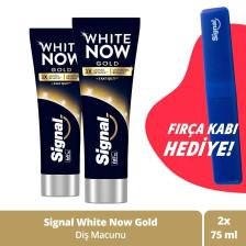 White Now Gold Beyazlatıcı Işıltı Diş Macunu 75ml X2 Fırça Kabı Hediye