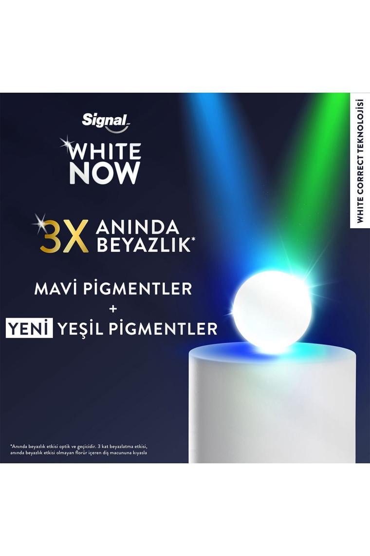 White Now Gold Beyazlatıcı Işıltı Diş Macunu 75ml X2 Fırça Kabı Hediye