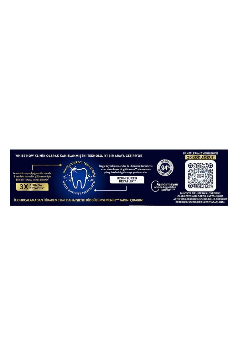 White Now Gold Beyazlatıcı Işıltı Diş Macunu 75ml X2 Fırça Kabı Hediye