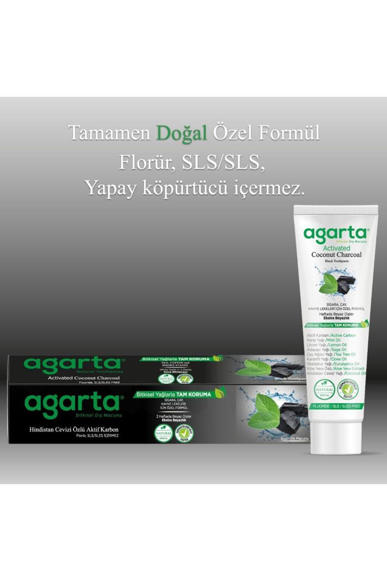 Doğal Hindistan Cevizi Özlü Aktif Karbonlu Florürsüz Diş Macunu 100 Ml/130 gr