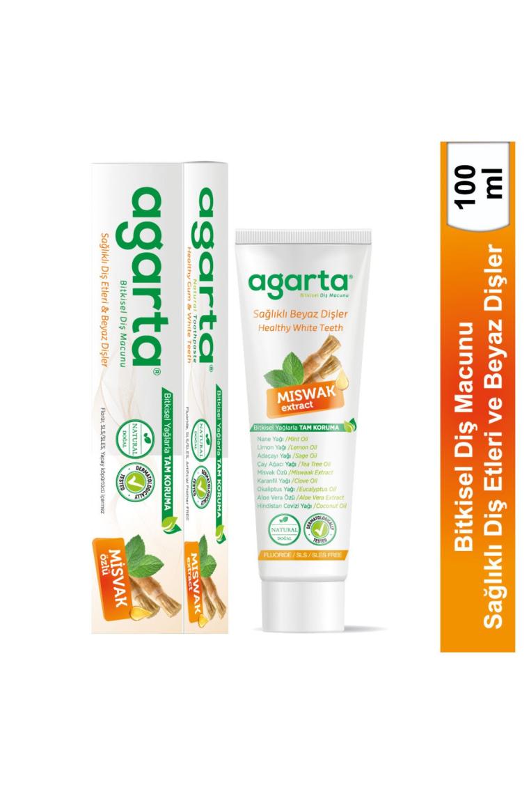 Doğal Misvak Özlü Florürsüz Beyazlatıcı Diş Macunu 100 Ml/130 gr