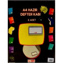 Abka A4 Hazır Defter Kabı 5 Li Sarı