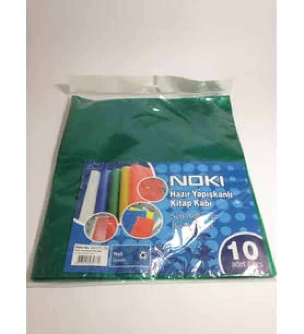 Noki Hazır Yapışkanlı Kitap Kabı 10'lu Yeşil
