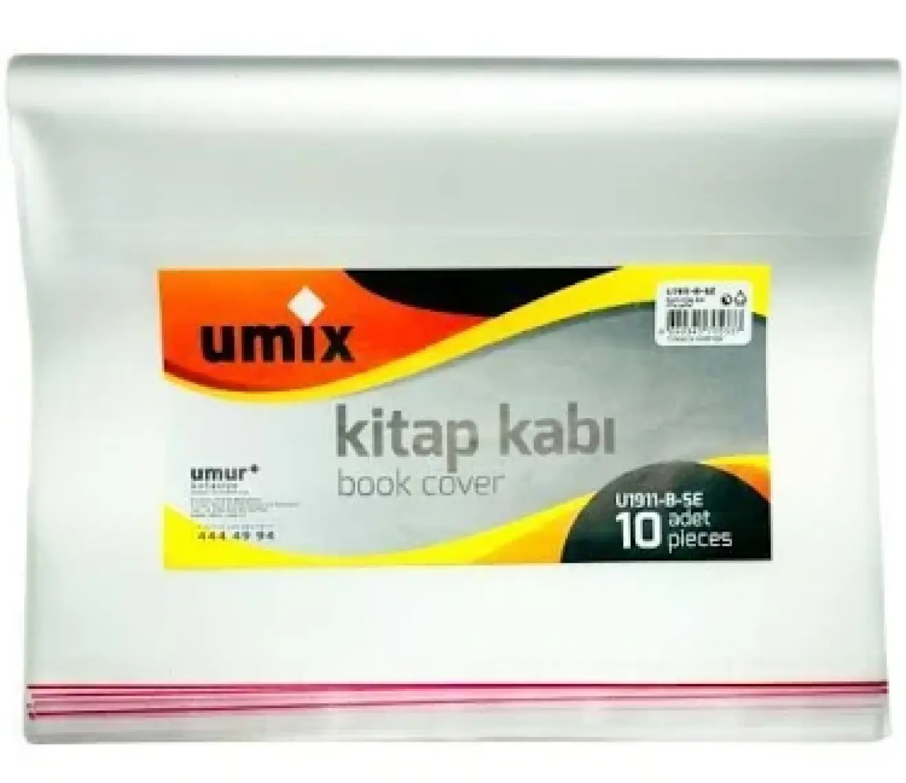 Umix Hazır Kitap Kabı Buzlu Şeffaf 10 Adet
