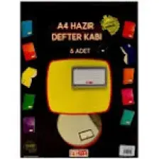 Abka A4 Hazır Defter Kabı 5 Li Sarı