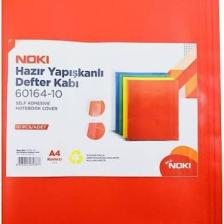 Noki Hazır Yapışkanlı Defter Kabı A4 10LU Kırmızı 60164-10