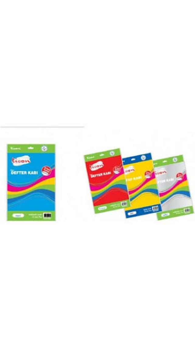 Ticon Hazır Kitap Kabı Tek Kenar Yapışkan Yeşil 10 Lu (1 Paket 10 Adet)