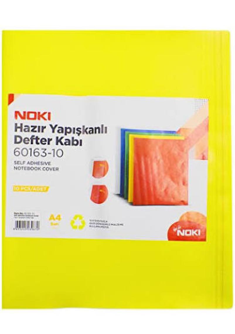 Noki Hazır Yapışkanlı Defter Kabı A4 10LU Sarı 60163-10