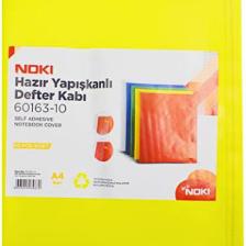 Noki Hazır Yapışkanlı Defter Kabı A4 10LU Sarı 60163-10