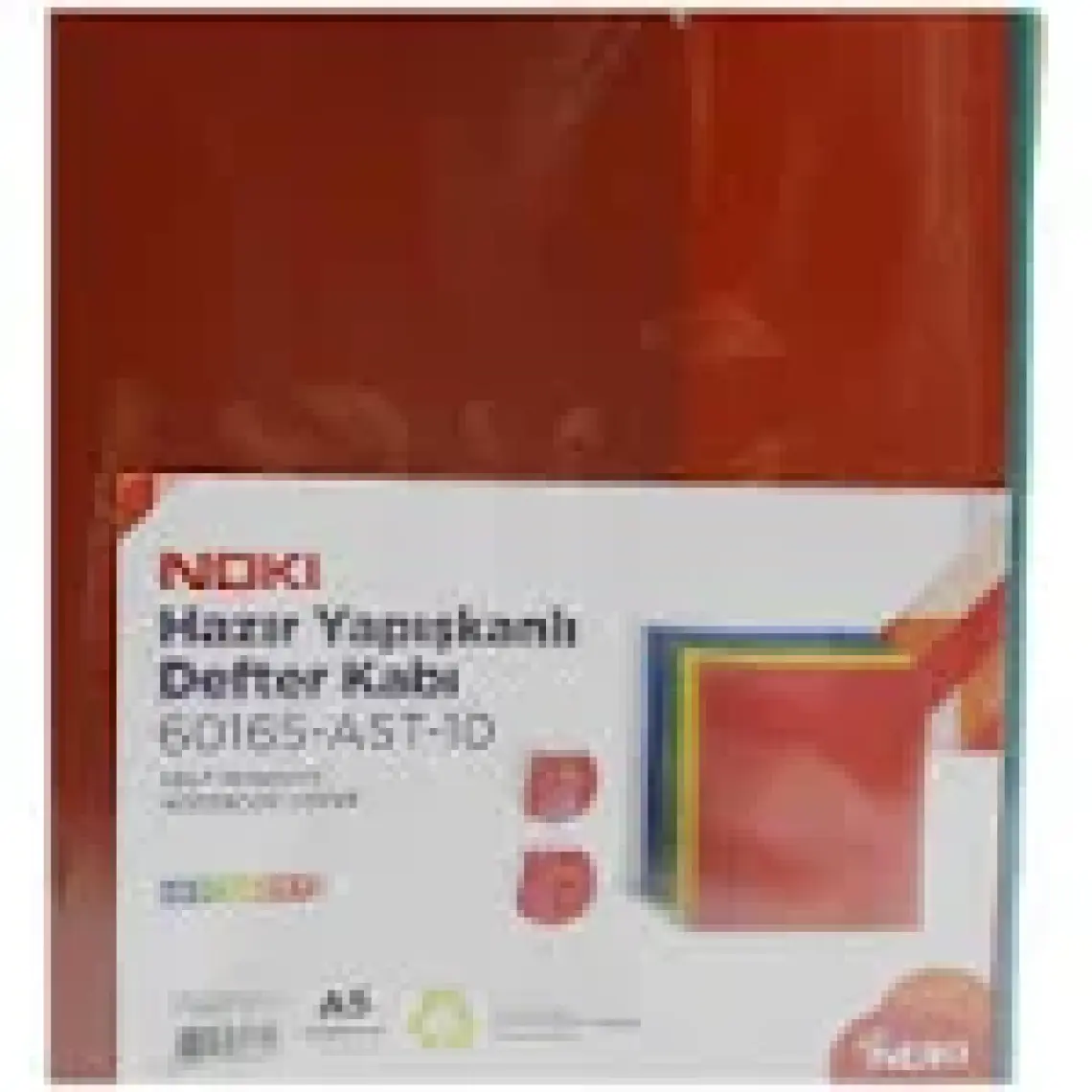 Noki Hazır Yapışkanlı A5(Küçük Boy) Defter Kabı Renkli 10'lu 60165-AST-10