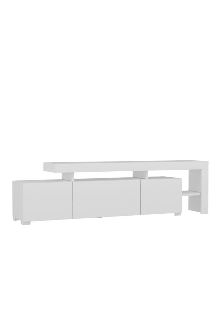 İnarch Dizayn Beliz LED Işıklı Tv Ünitesi, Tv Sehpası, Raflı - Traverten