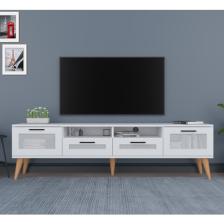 Avanos Ahşap Ayaklı 180 cm Beyaz Tv Ünitesi